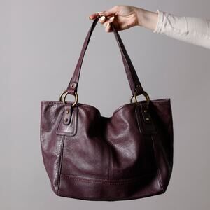 THE SAK Burgundy Leather Shoulder Bag Vintage Y2K